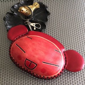 🖤NEW handmade leather coin wallet keychain